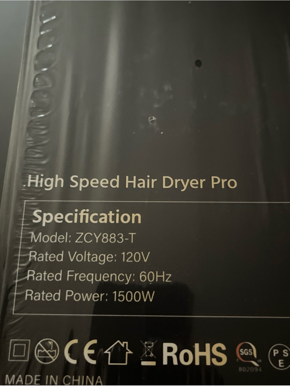Alloom Sleek Blue Ionic Hair Dryer with LED Display - Picture 3 of 4